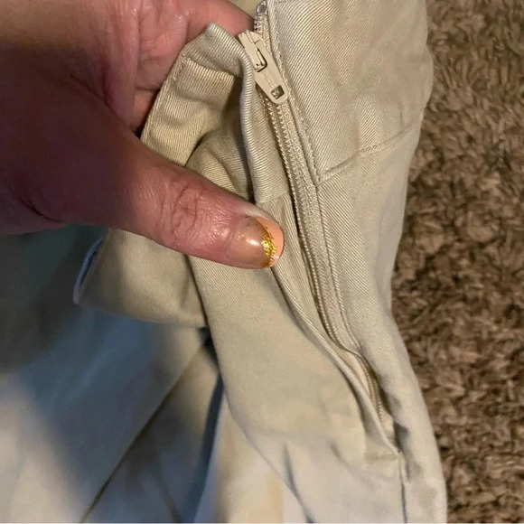 🐼🐼🐼Girls' Stretch Uniform Pleated Twill Skorts - Cat & Jack™ Beige sz 12 - Picture 6 of 6